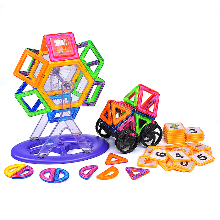 Конструктор магнитный MG0007-3 большой размер дет. (75 дет.), в пакете