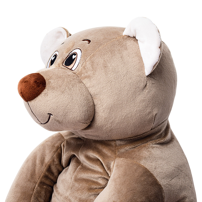 Медведь Лари, 85см (сидя 45см), бежево-серый 