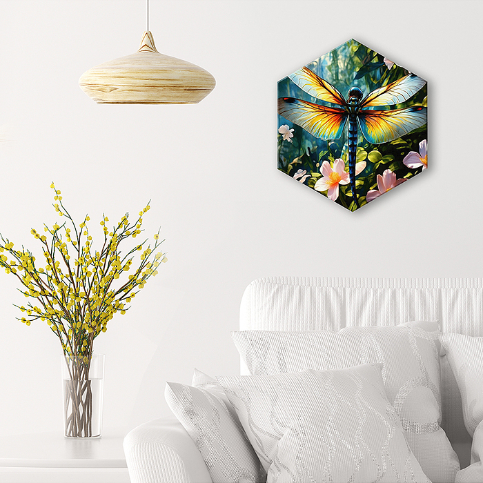 Картина по номерам 37х32 "Стрекоза" Гексагон (28 цветов)