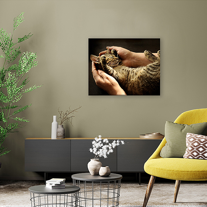 Картина на холсте с подрамником 50х40 "Счастье на ладошках"