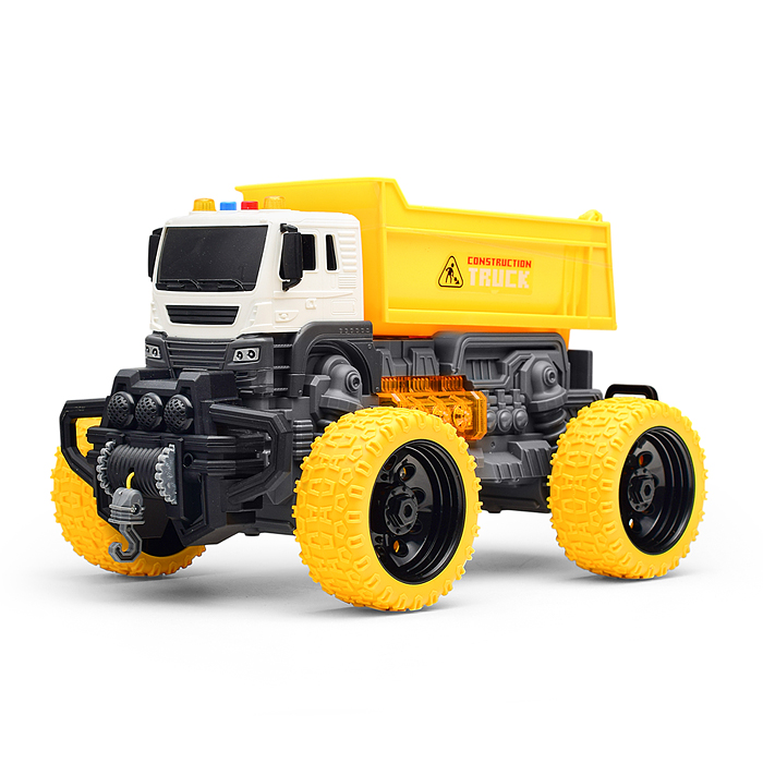 Машина JS101S "Мега самосвал" 1:16 (свет, звук) в коробке (цвет желтый)