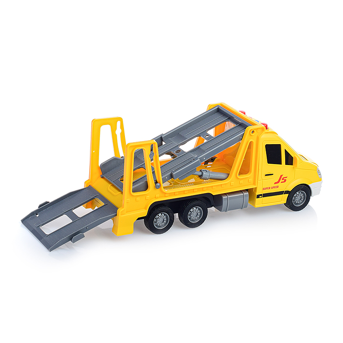 Машина JS142 "Дорожная служба" 1:16 (свет, звук) в коробке (цвет желтый)