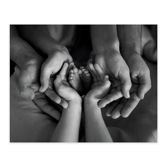 Картина на холсте с подрамником 50х40 "Моя крепкая семья"