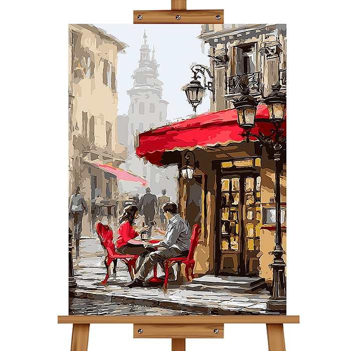 Фото к товару Набор для рисования MKR5040-68 "Картина по номерам 40х50 см. Уличное кафе" Набор для рисования MKR5040-68 "Картина по номерам 40х50 см. Уличное кафе"