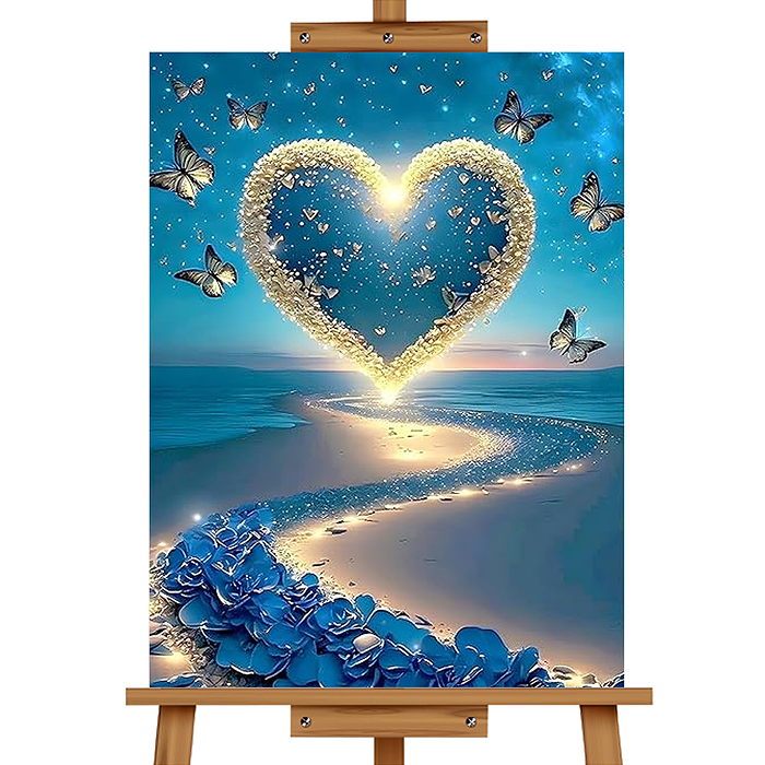 Мозаика алмазная MKA3020-124 "Сердце" 20*30см.