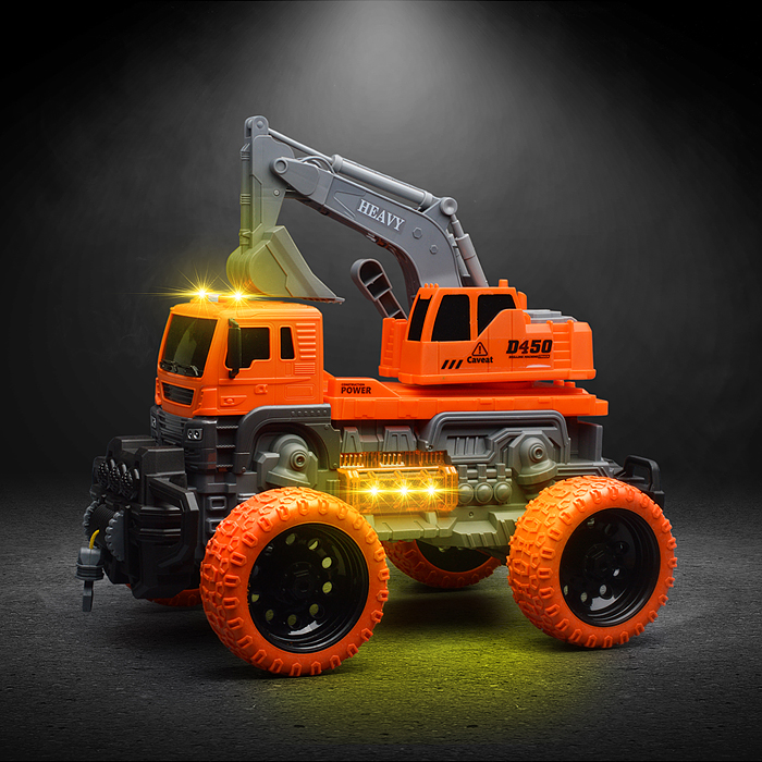 Машина JS103BS "ТехноЛидер" 1:16 (свет, звук) в коробке (цвет оранжевый)