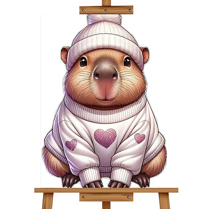 Набор для рисования MKR3020-63 "Картина по номерам 30х20 см. Капибара в свитере"