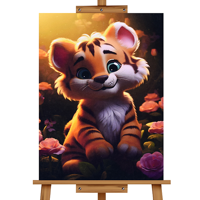 Мозаика алмазная MKA3020-120 "Тигрёнок" 20*30см.