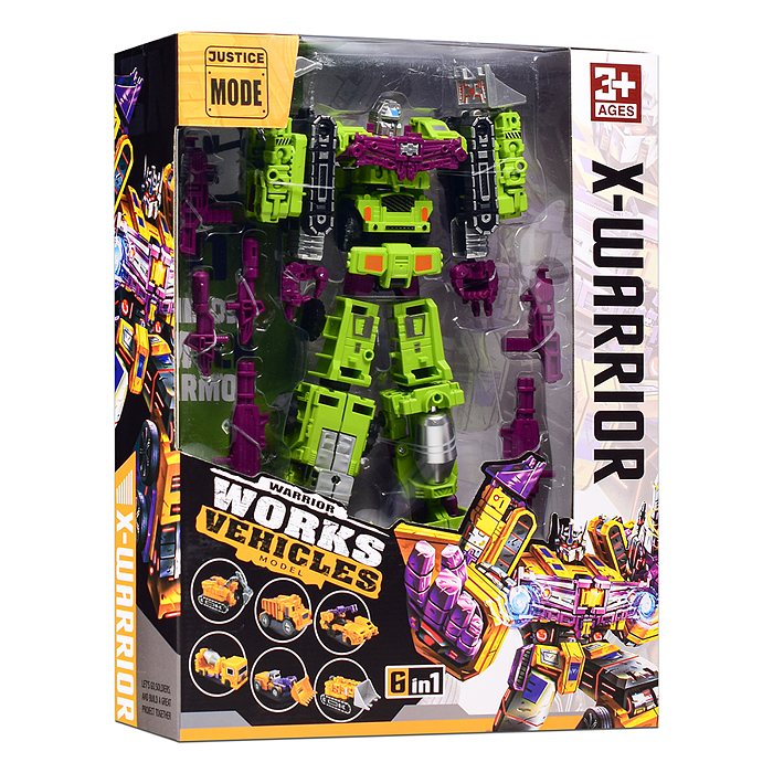 Робот HF888-7AB "Works vehicles" 6в1 в коробке