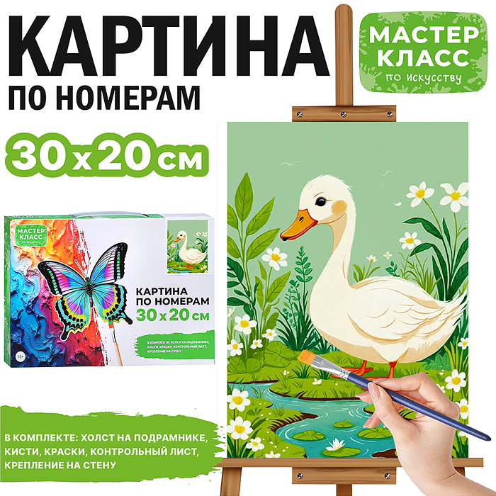 Набор для рисования MKR3020-77 "Картина по номерам 30х20 см. Утка"