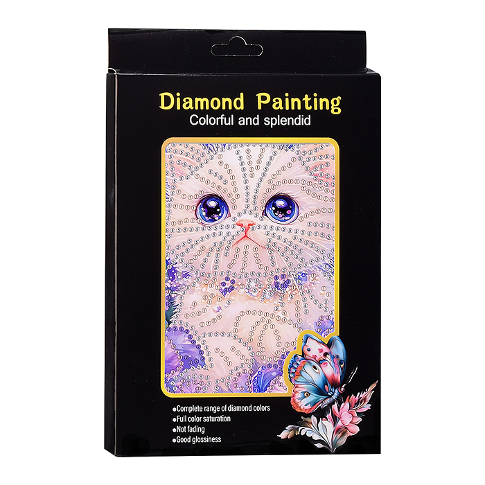 Мозаика алмазная 00-7622 "Белый котик" 15*20см