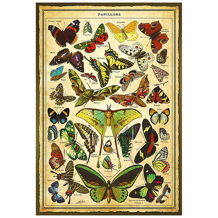 Пазлы 1500 Плакат "Бабочки"