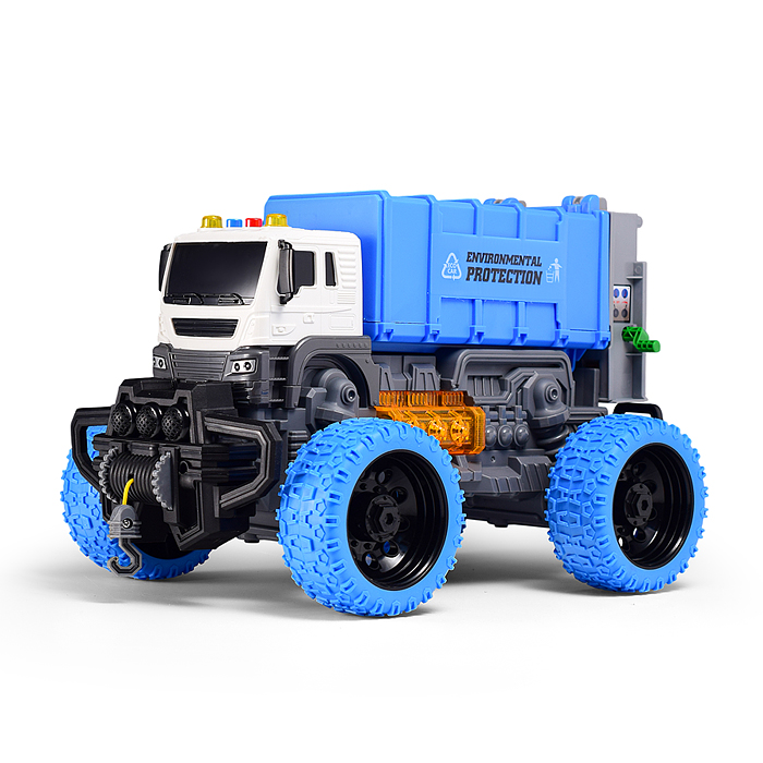 Машина JS108AS "Эко-транс" 1:16 (свет, звук) в коробке (цвет синий)