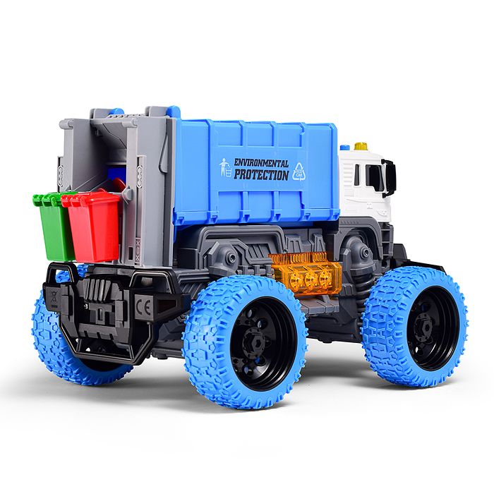 Машина JS108AS "Эко-транс" 1:16 (свет, звук) в коробке (цвет синий)