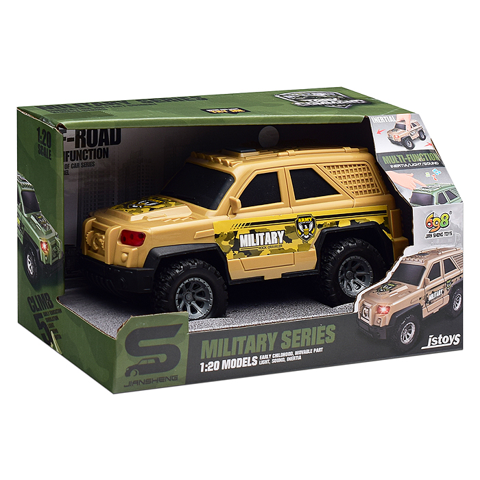 Машина JS166G "Военная служба" 1:20 (свет, звук) в коробке