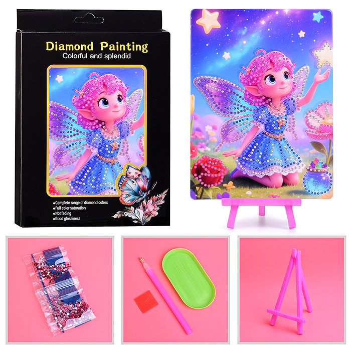 Мозаика алмазная 00-7613 "Маленькая фея" 15*20см Мозаика алмазная 00-7613 "Маленькая фея" 15*20см