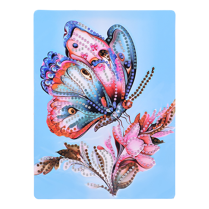 Фото к товару Мозаика алмазная 00-7614 "Бабочка на цветке" 15*20см Мозаика алмазная 00-7614 "Бабочка на цветке" 15*20см