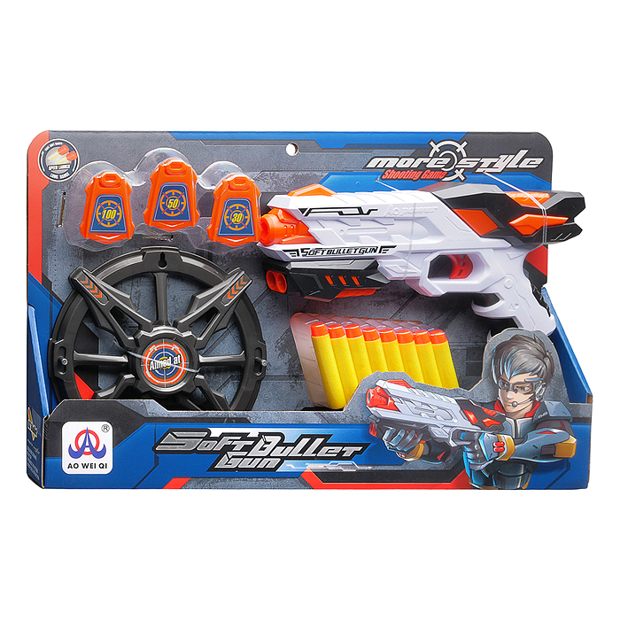 Фото к товару Набор тир AO-6005B7 "SoftStrike" с полимерными пулями, в коробке Набор тир AO-6005B7 "SoftStrike" с полимерными пулями, в коробке