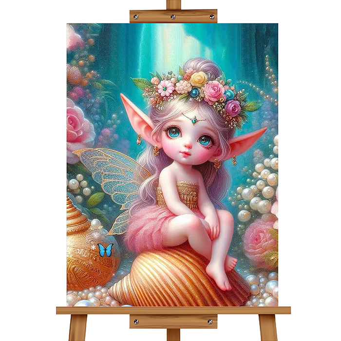 Фото к товару Мозаика алмазная MKA3020-52 "Маленький эльф" 20*30см. Мозаика алмазная MKA3020-52 "Маленький эльф" 20*30см.