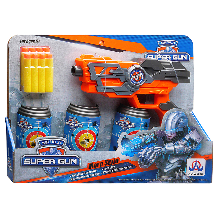 Фото к товару Набор тир AO-6006A3 "SoftStorm" с полимерными пулями, в коробке Набор тир AO-6006A3 "SoftStorm" с полимерными пулями, в коробке