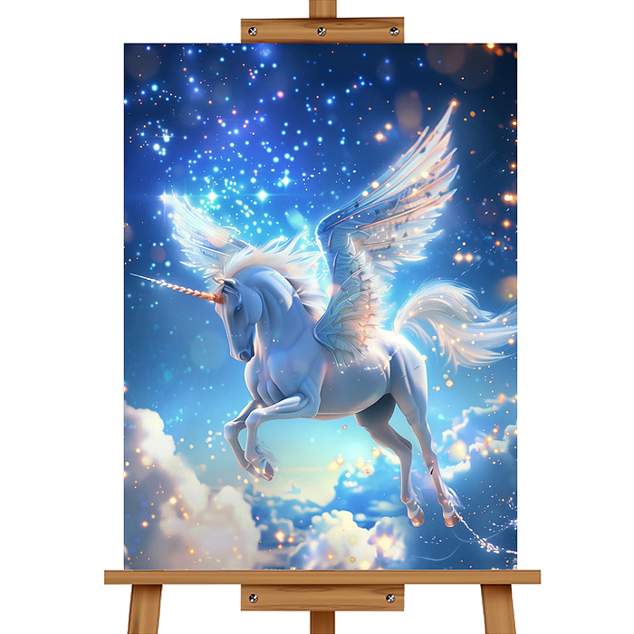 Фото к товару Мозаика алмазная MKA3020-50 "Королевский единорог" 20*30см. Мозаика алмазная MKA3020-50 "Королевский единорог" 20*30см.