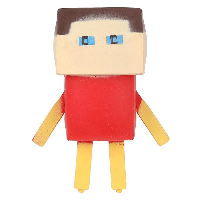 Игрушка антистресс тянучка "Пиксельный персонаж в красном свитере"  блистер, Супер Флекс