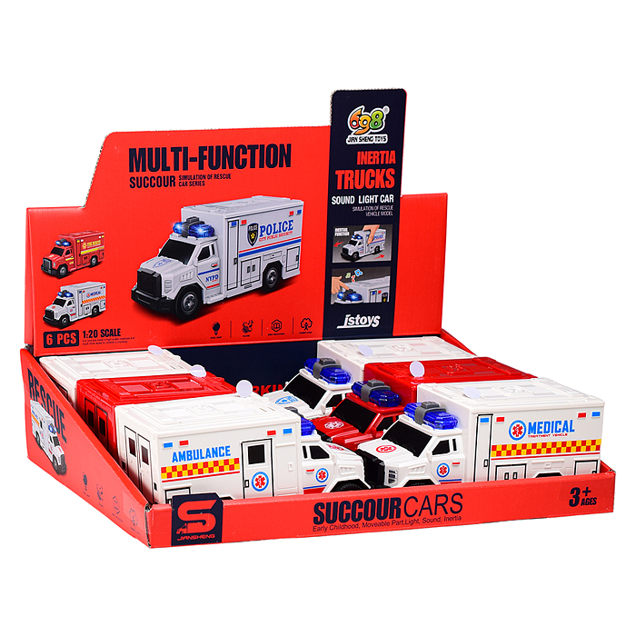 Машина JS201D "Служебное авто" 1:20 (свет, звук) в коробке