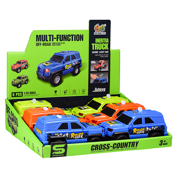 Машина JS201E "Джип" 1:20 (свет. Звук) в коробке