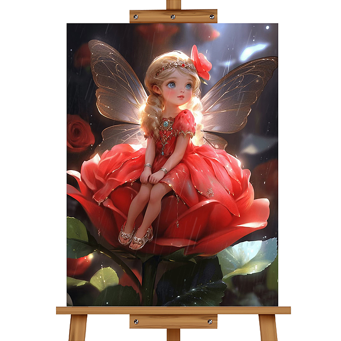 Фото к товару Мозаика алмазная MKA3020-38 "Девочка-бабочка" 20*30см. Мозаика алмазная MKA3020-38 "Девочка-бабочка" 20*30см.