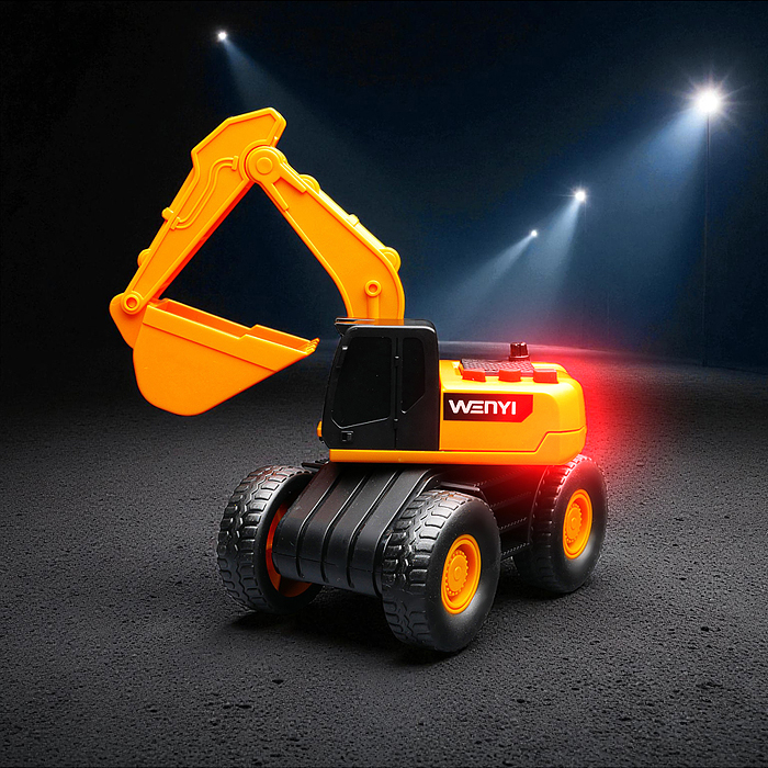 Машина WY1129A "Экскаватор" 1:32 (свет, звук) в коробке