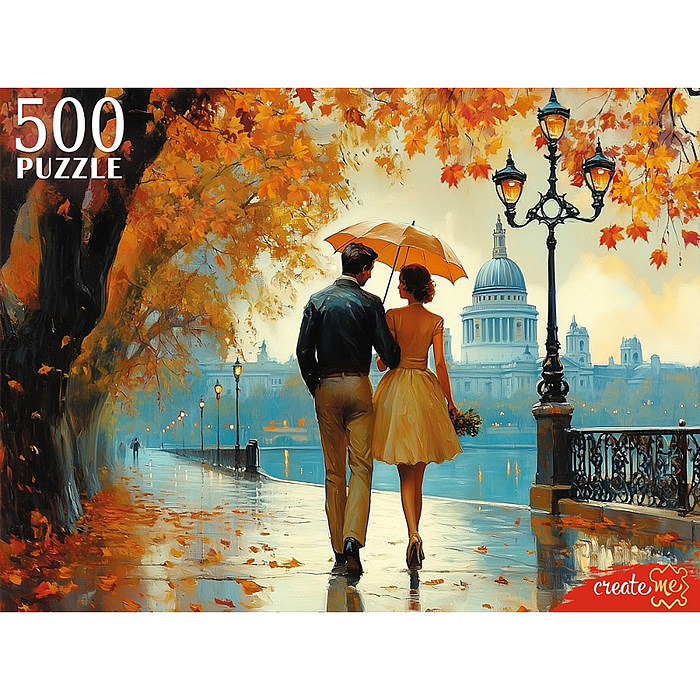 Пазлы 500 "Пара в осеннем парке"