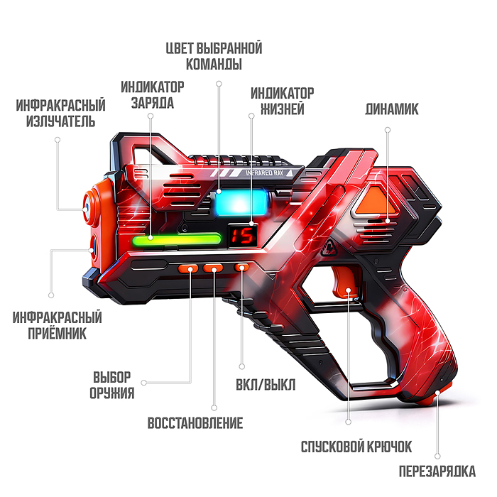 Набор лазертаг BB5802F "Линия огня" в коробке