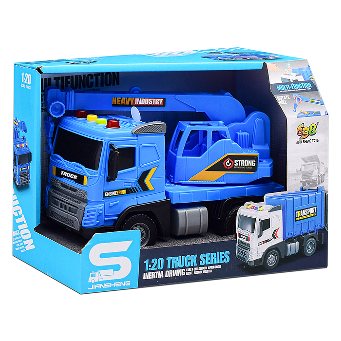 Машина JS174B "Кран" 1:20 (свет, звук) в коробке