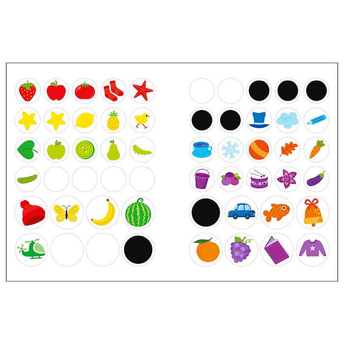 Наклейки для малышей. Цвета