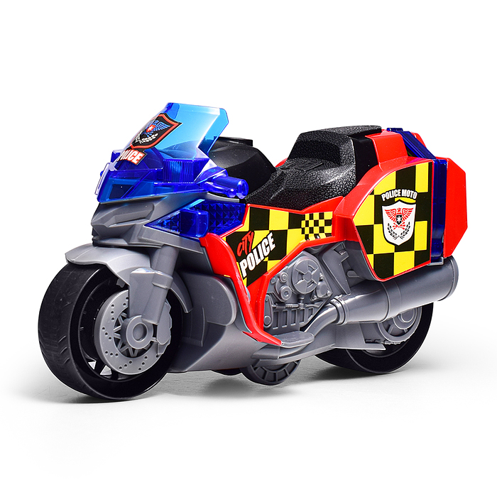 Мотоцикл JS127B "Мотогонщик" 1:16 (свет, звук) в коробке