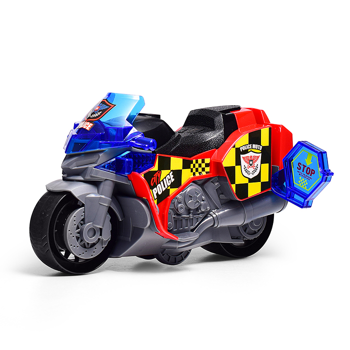 Мотоцикл JS127B "Мотогонщик" 1:16 (свет, звук) в коробке