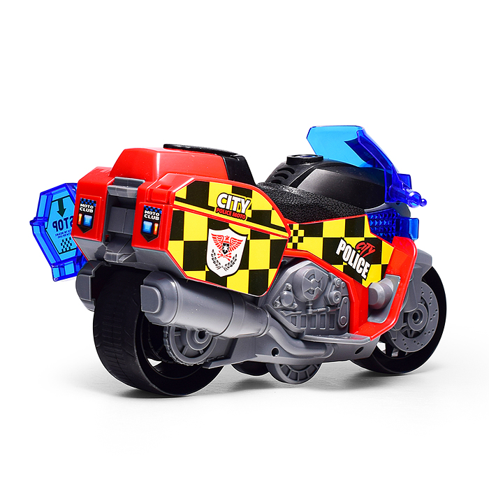 Мотоцикл JS127B "Мотогонщик" 1:16 (свет, звук) в коробке