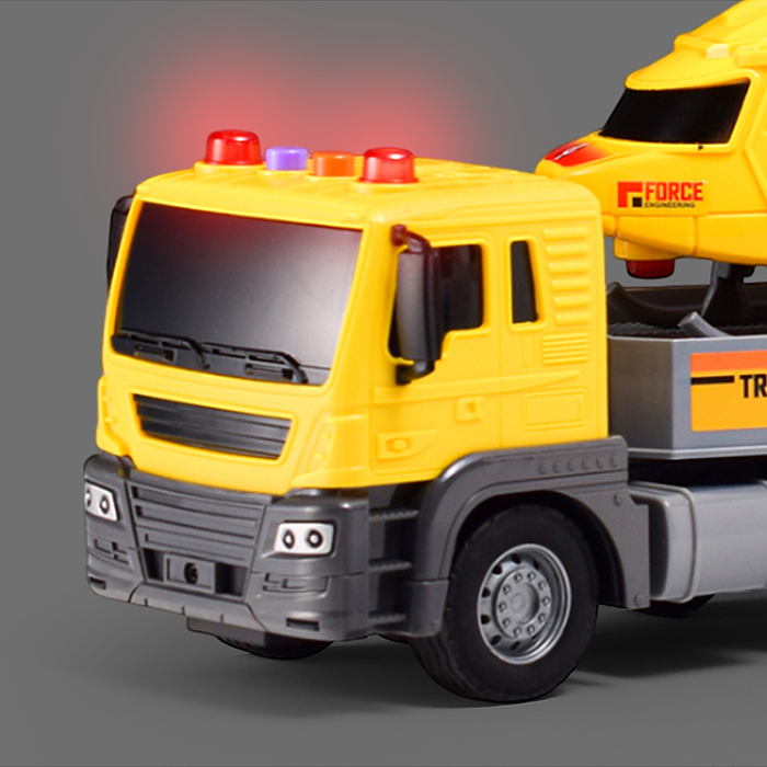 Машина JS203B "Тягач строитель" 1:16 (свет, звук) в коробке