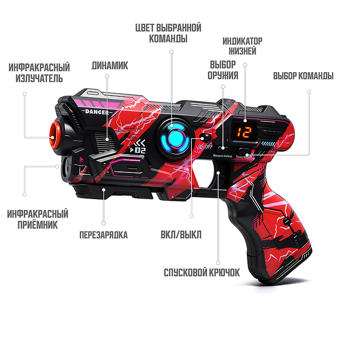 Набор оружия 2140C-1 "Лазертаг-4" в коробке