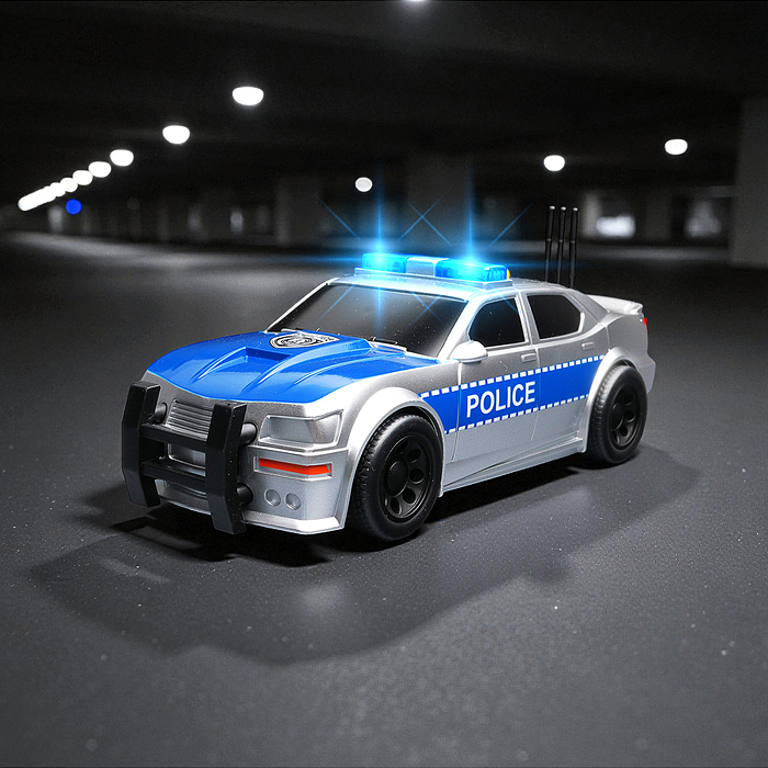 Машина WY1151B "Полицейский патруль" 1:32 (свет, звук) в коробке