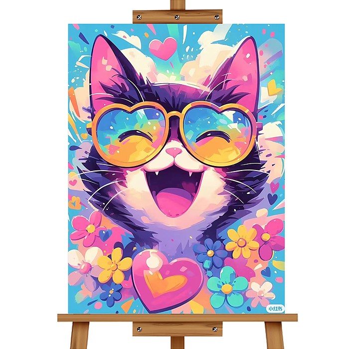 Фото к товару Мозаика алмазная MKA3020-11 "Довольный кот" 20*30см. Мозаика алмазная MKA3020-11 "Довольный кот" 20*30см.