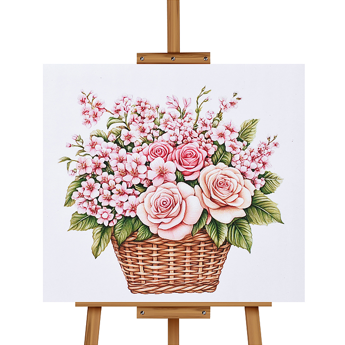 Фото к товару Мозаика алмазная MKA2020-40 "Букет цветов в корзинке" 20*20 см. Мозаика алмазная MKA2020-40 "Букет цветов в корзинке" 20*20 см.