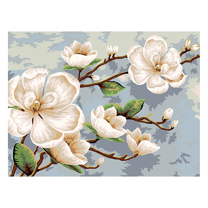 Набор для раскрашивания по номерам 40х30 "Ветвь магнолии"