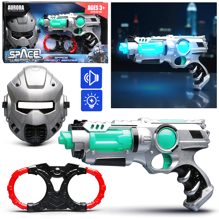 Набор оружия 836-12 "Космо полиция" (свет, звук) на батарейках, в коробке