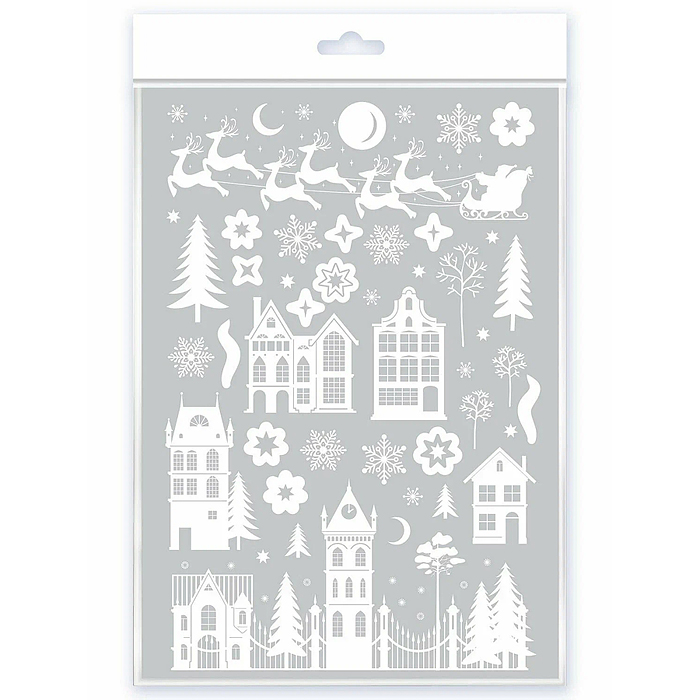 Декоративные наклейки. Статические. Белый город (30х45 см)