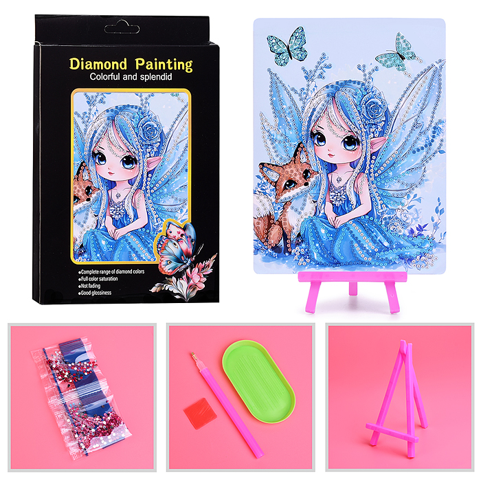 Мозаика алмазная 00-7624 "Лесная фея" 15*20см