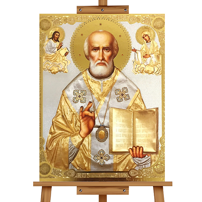 Мозаика алмазная MKA3020-128 "Икона. Николай Чудотворец" 20*30см.