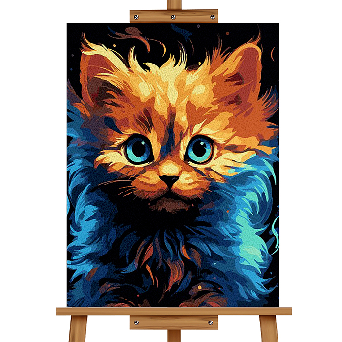 Набор для рисования MKR3020-44 "Картина по номерам 30х20 см. Кисуня" 