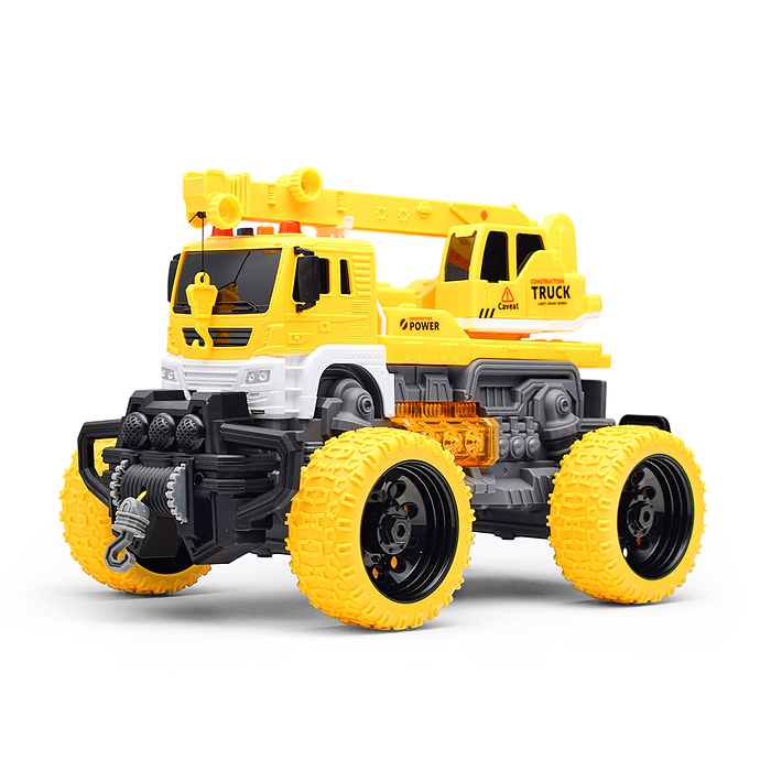 Машина JS105S "МегаКран" 1:16 (свет, звук) в коробке (цвет желтый)