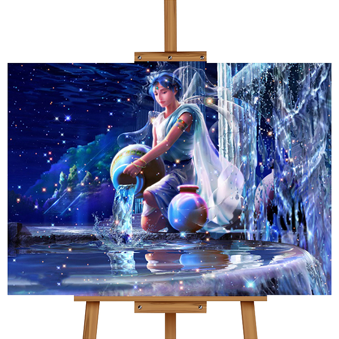 Мозаика алмазная MKA5040-45 "Водолей" 40*50см.